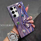 For Samsung S25Ultra S25 S24 A56 A55 A54 A36 A35 A26 A25 A16 A15, Rhinestone Fancy Shape Cool Wrinkled Tin Foil Pattern Plating Hollow Heat Dissipation Case Cooling Soft Back Cover
