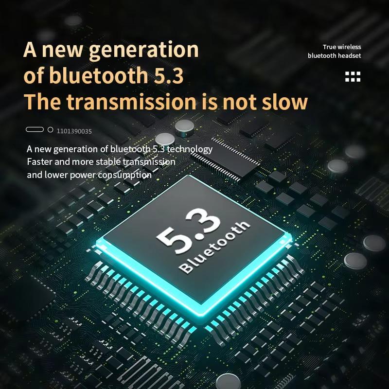 Bluetooth 5.3 Earphones Wireless Headphones Touch Control Gaming Headsets HIFI Stereo Noise Reduction earbuds With Mic, Long Battery Life for iPhone Android