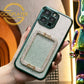 For iPhone 16 15 14 13 Pro Max Phone Case, Clear Gradient Glitter Square Kickstand TPU Luxury Plating Slim Soft Full Cover