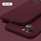 Slim Thin Luxury Square Liquid Soft Silicone Case For iPhone 16 15 14 Pro Max Protective Shockproof Back Cover with Microfiber Lining