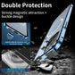 Double Sided HD Glass Matte Back Cover Aluminium Alloy For Magsafe Full Cover 360 Magnetic Ring High Definition Metal Case For iPhone 16ProMax 16 15 14 13 12 Pro Max Glass Full Cover