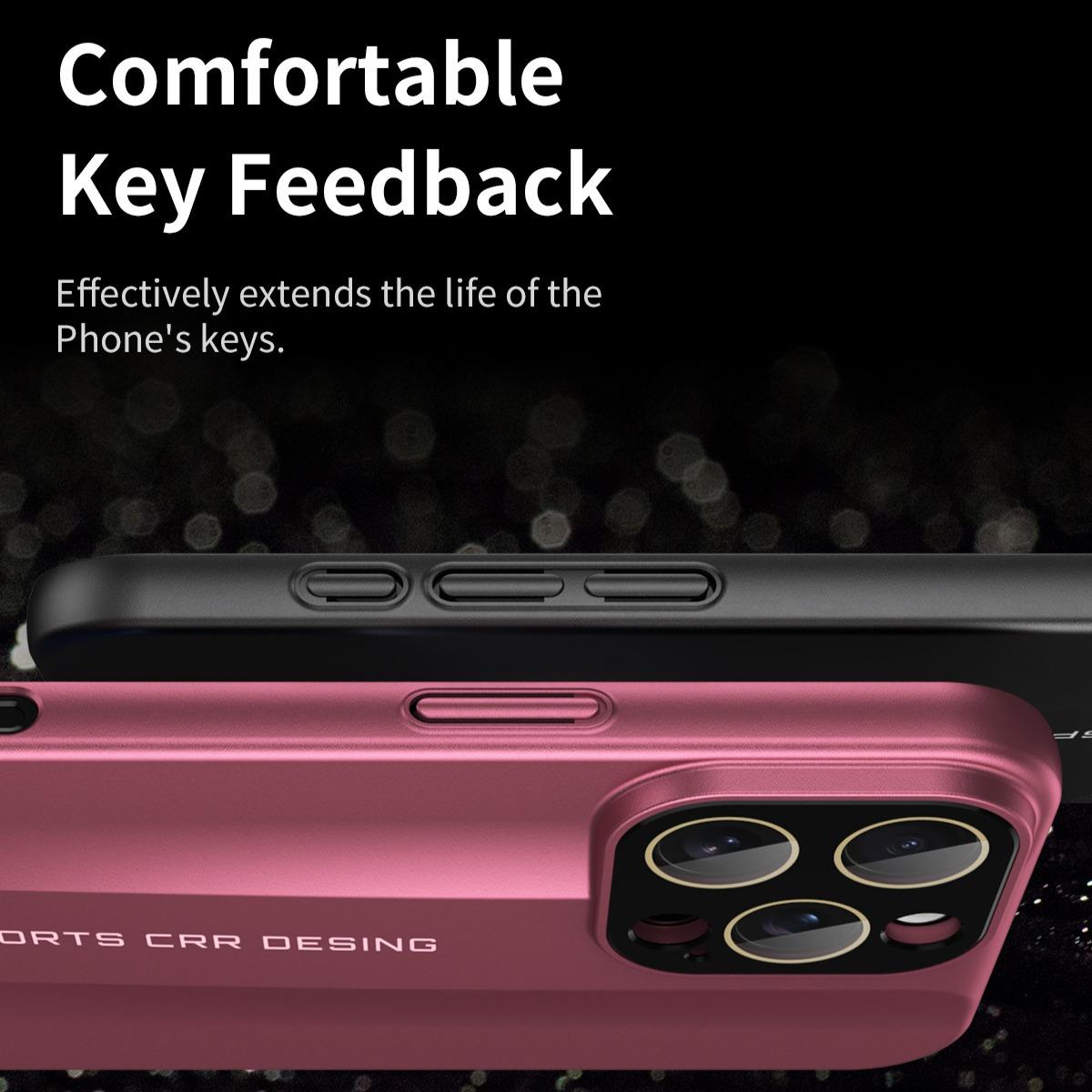 Premium PC Leather Two-tone Len Protector Shockproof Phone Case For iPhone 16ProMax 15 14 13 12 Hard Full Cover