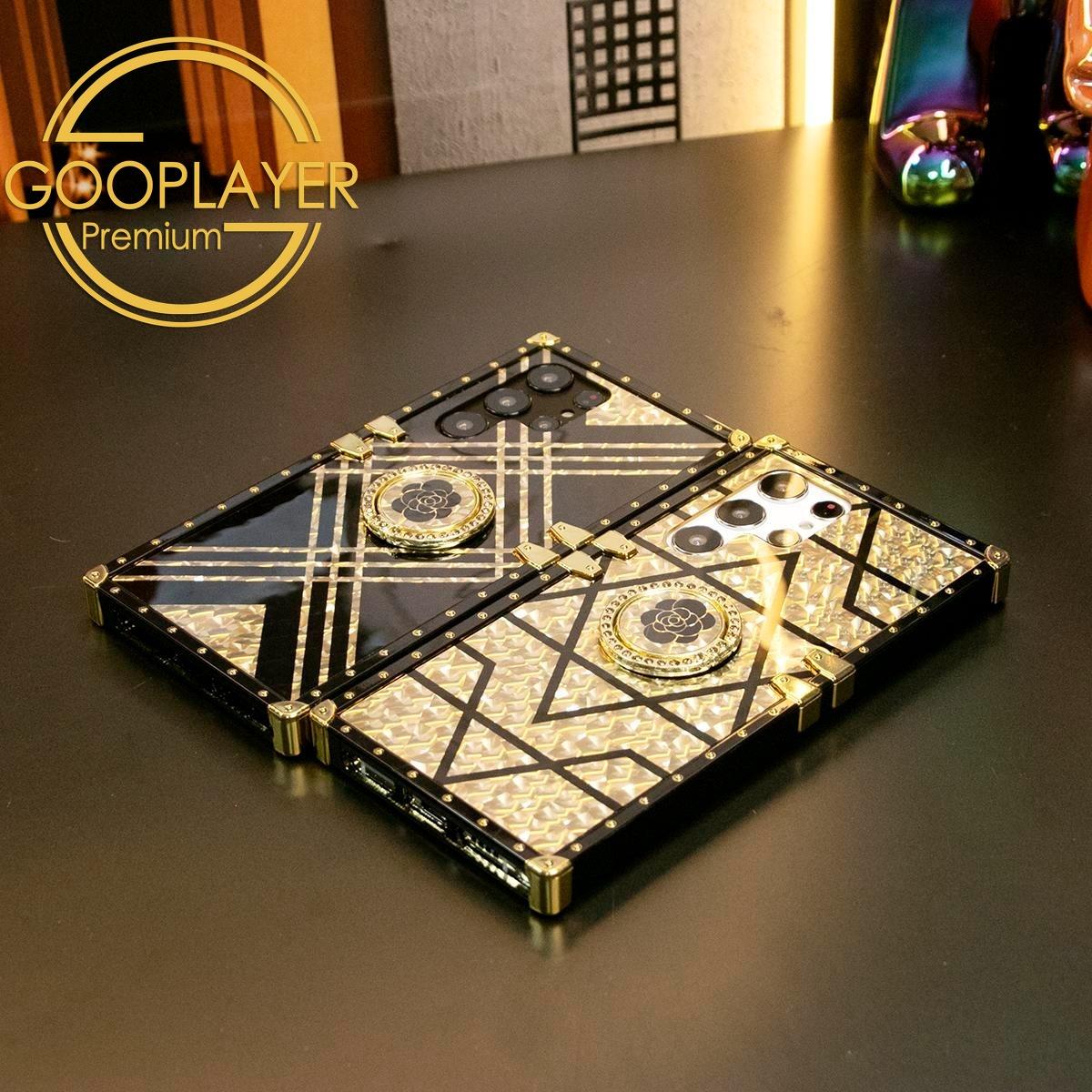 Luxury Glitter Retro Astral Phantom TPU Shockproof Phone Cover with Ring Kickstand For iPhone 16 15 14 13 12 11 X/XS XSMax XR Fashion Geometric Square Soft Phone Case