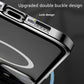 Double Sided HD Glass Matte Back Cover Aluminium Alloy For Magsafe Full Cover 360 Magnetic Ring High Definition Metal Case For iPhone 16ProMax 16 15 14 13 12 Pro Max Glass Full Cover
