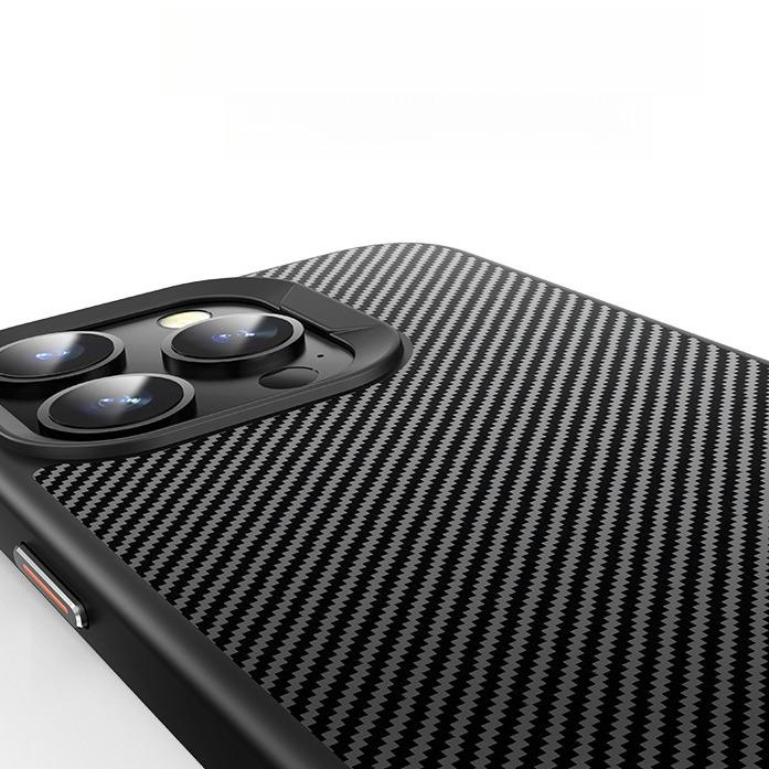 Carbon Fiber Pattern Slim PC Business Men Strong Magnetic Phone Case For iPhone 16ProMax 15 14 13 12 Skin Feel Bumper Shockproof Hard Full Cover