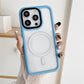 Two-tone Macaron Acrylic Transparent Magnetic Len Protection Phone Case For iPhone 16ProMax 15 14 13 12 11, Hard Shockproof Full Cover