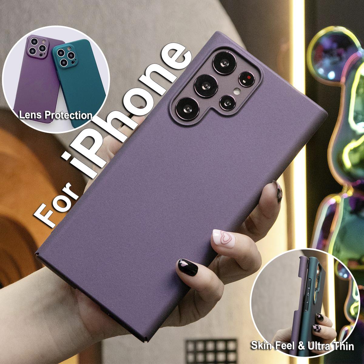 Ultra Thin Sandstone Feel Matte Hard Phone Case For iPhone 16 15 14 13 12 11 XR XSMax X/XS Full Hard Protect Back Phone Cover