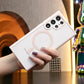Transparent Magnetic Shockproof Hard Phone Case For Samsung Galaxy S25 S25Plus S25Ultra S24 S24FE S24Plus S24Ultra Silicone Candy Color Edges Clear Acrylic Cover
