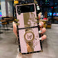Luxury Glitter Mirror Butterfly Cover For Samsung Galaxy Z Flip 5 Fashion bracket Square Case For Samsung Galaxy Z Flip 4 Z Flip 3