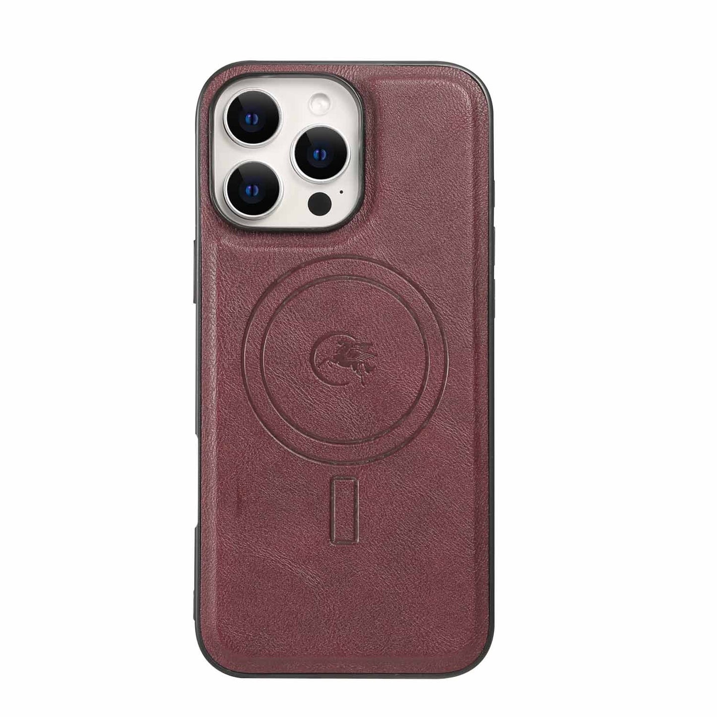 For iPhone 16ProMax 16 15 14 13 12 Leather Phone Case with Strong Magnetic, Anti-Fall for Magsafe Shockproof Business Hard Full Cover