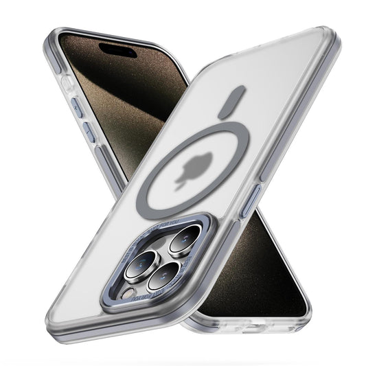 Matte Transparent Anti-Dust Anti-Fall Bumper Shockproof Strong Magnetic Phone Case for iPhone 16ProMax 16 15 14 13 12 11 XR Bumper Hard Cover