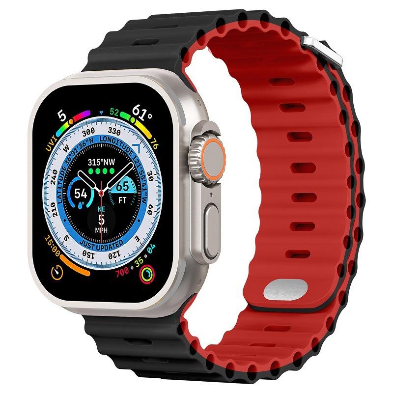 Ocean strap For Apple Watch Ultra Band 49mm 8 7 45mm 41mm Silicone Bracelet Wristband iWatch 6 5 4 3 SE 44mm 40mm 42mm 38mm band