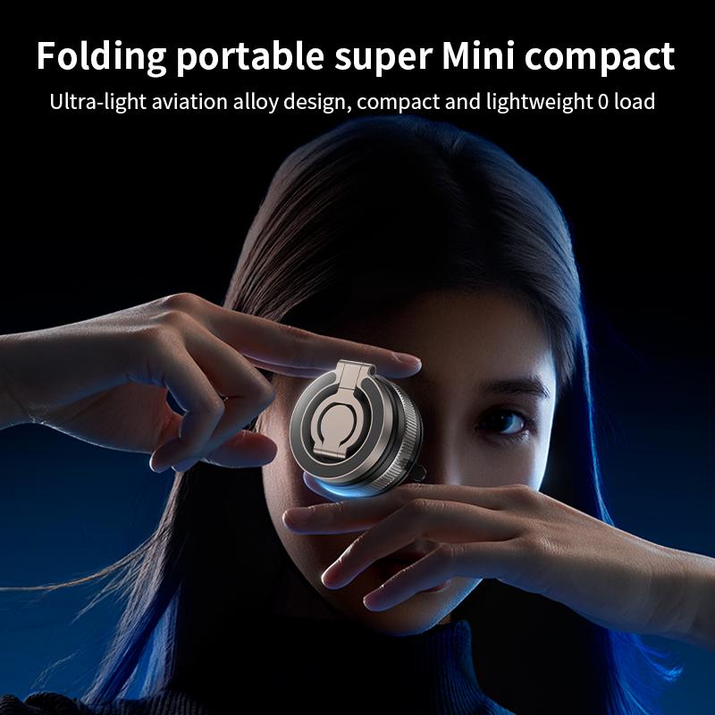 Upgrade Three-axis Flexible Alloy 360° Magnetic Vacuum Adsorption Double-sided Fold Rotating Multi-angle Strong Suction, Stable Holder, Hands Free Automobile, Adjustable Mount for All Phones