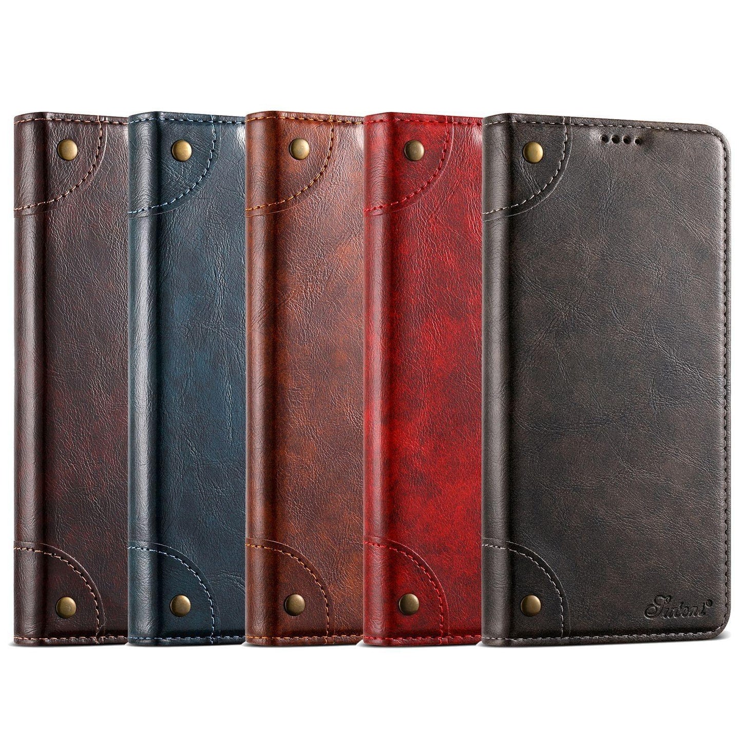 For Samsung S25 S24 S23 S22 Note20 Ultra Plus Phone Case, Smooth Surface Flip Wallet Case For Women Men Durable Faux Card Slot Leather Kickstand Magnetic Clasp Shockproof Phone Case