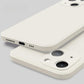 Für iPhone 16 15 14 Pro Max Handyhülle, Schlanke, matte, dünne, luxuriöse, quadratische, weiche, flüssige Silikon-Schutzhülle mit stoßfester Rückseite mit Mikrofaser-Innenfutter