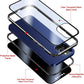 For iPhone 16 15 14 13 12 11 X XS XR XSMax Phone Case, Anti Peeping Magnetic Double Sided Full Cover Privacy Metal Bumper Tempered Glass Antispy Full Cover