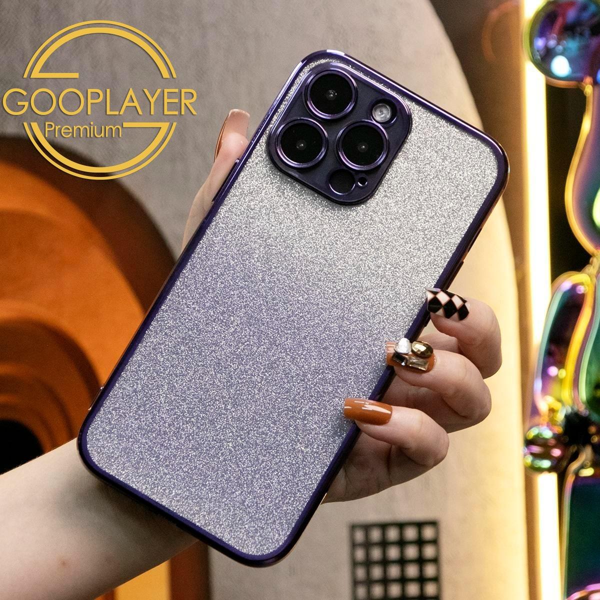 For iPhone 16 15 14 13 Pro Max Phone Case, Clear Gradient Glitter TPU Luxury Plating Slim Soft Full Cover