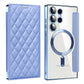 Magnetic Suction Flip Leather Case For Samsung S25 S24 S23 S22 for Magsafe Case High Leather Equipped With Lens Film Case