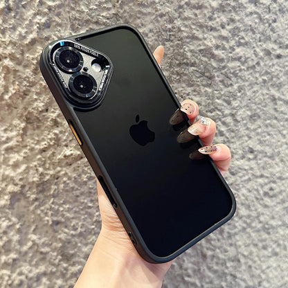 Crystal High Definition Clear Phone Case For iPhone 16ProMax 16 15 14 13 12 11 Pro Max Plus Transparent HD Metal Len Protection Hardware Hard Full Cover