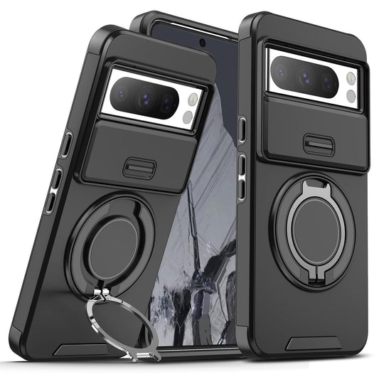 Ring Stand Holder Magnetic Case for Google Pixel  7 7Pro 8A 8Pro 9 Pro XL 9A Silde Camera Cover