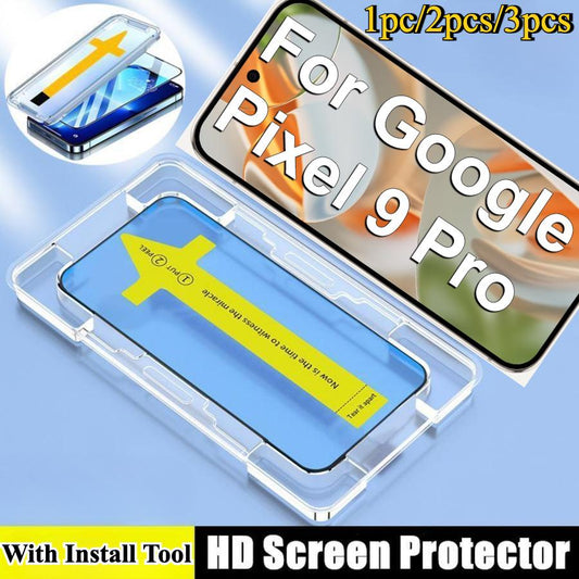 1pc/2pcs/3pcs Easy Install Tool Quick Accessories Tempered Glass For Google Pixel 9ProXL 9Pro 9 8Pro Screen Protector film