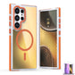 Laser Gradient Chameleon Strong Magnetic Wireless Charging Phone Case For Samsung S25Ultra S25 S24 S23 S22 A06 A15 A16 A25 A35 A36 A53 A54 A55 Metal Frame Acrylic Shockproof Hard Cover