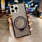 Luxury Gradient Glitter Diamond Heavy Duty Protection Shockproof With Mirror Magnetic Kickstand Phone Case For Samsung S25 S24 S23 S22 S21 Note20 A15 A25 A35 A55 Square Case Back Soft Cover