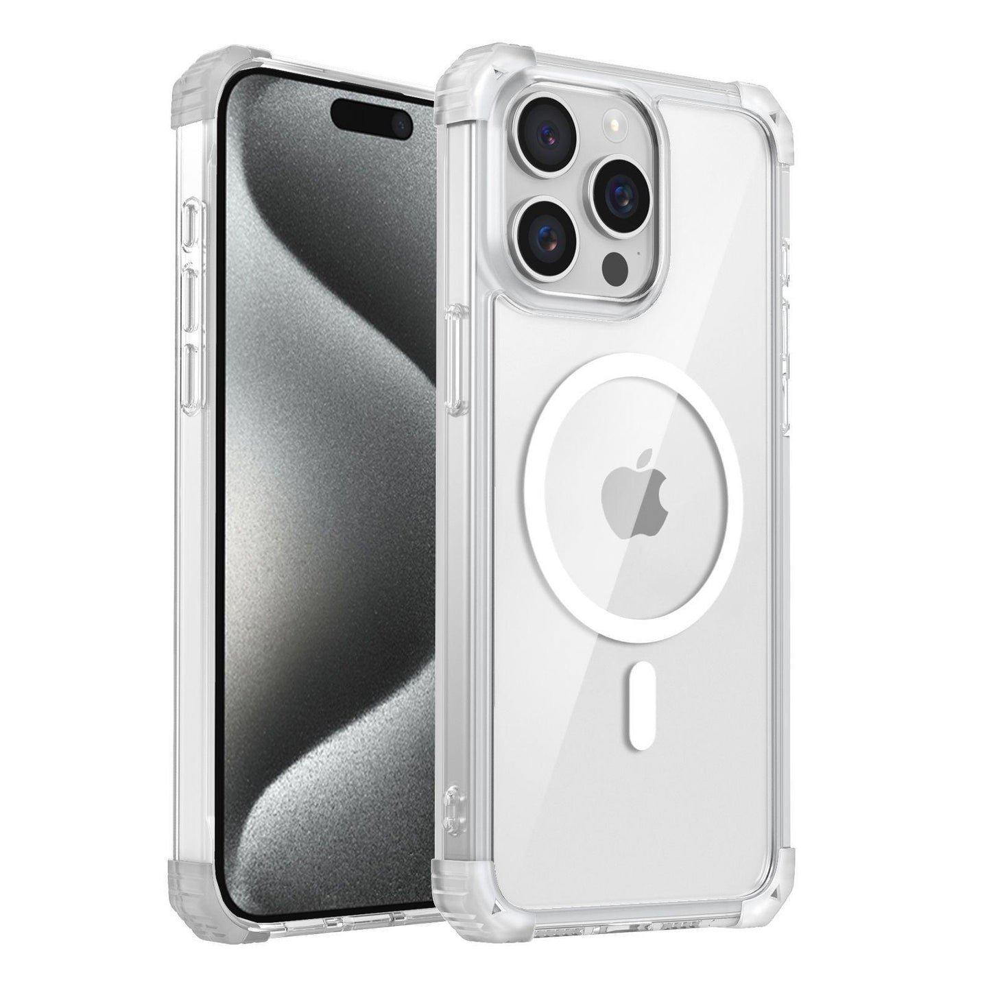 HD Acrylic Transparent Strong Magnetic High Protection Four Corner Shockproof Phone Case For iPhone 16ProMax 15 14 13 12 11 Not Yellowing Clear Hard Full Cover
