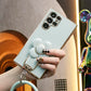 Rotating Windmill Holder Bracelet Strap Phone Case For Samsung S25 S24 S23 S22 S21 Note20