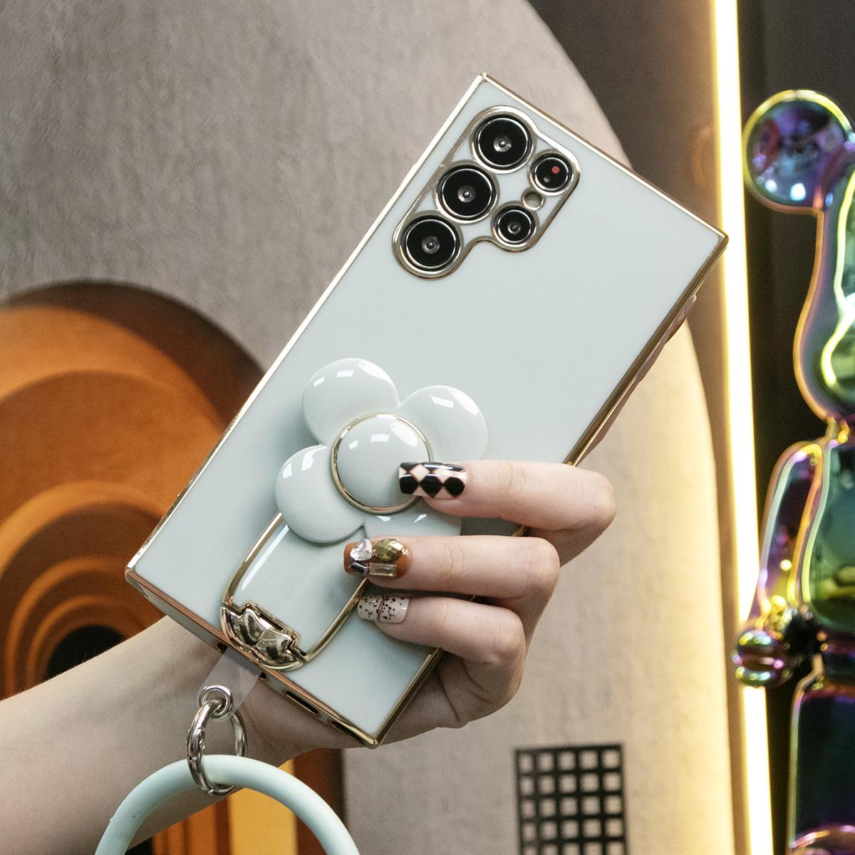Rotating Windmill Holder Bracelet Strap Phone Case For Samsung S25 S24 S23 S22 S21 Note20