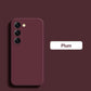 Square Liquid Silicone Matte Shockproof Phone Case For Samsung S25 S24 S23 Camera Protect Soft Cover