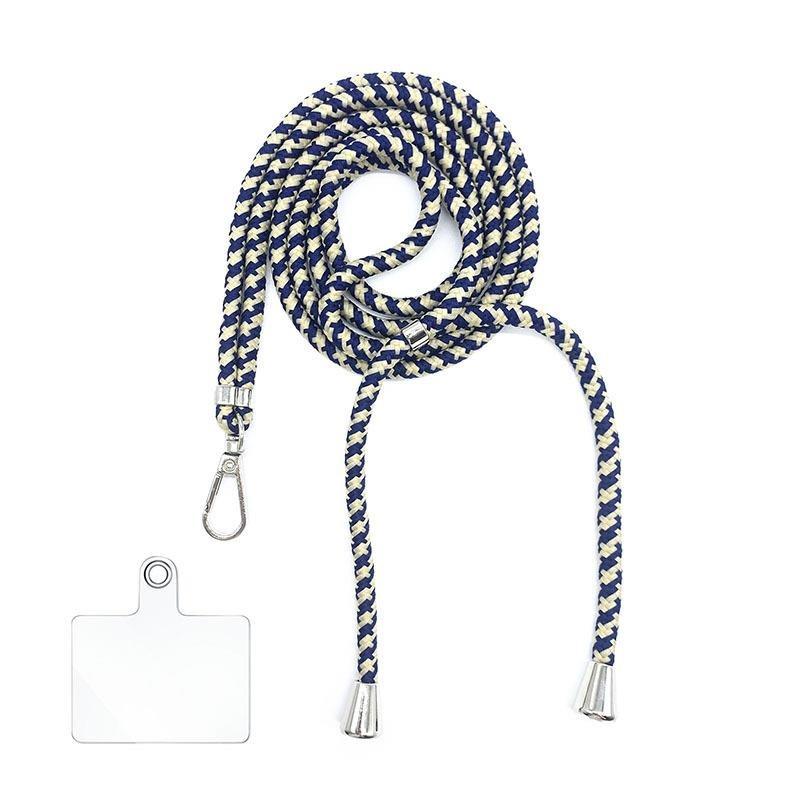 6MM Colorful Adjustable Crossbody Phone Lanyard Strap Mobile Phone Hanging Rope Detachable Rotatable Clasp Phone Neck Straps Anti-lost Lanyards for Telephone Jewelry