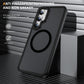 Two-tone Matte Transparent Anti-Dust Anti-Fall Bumper Shockproof Strong Magnetic Phone Case for Samsung S25Ultra S24 S23FE S23 A14 A15 A25 A35 A54 Bumper Hard Cover