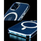 Transparent Hard PC Phone Case For iPhone 16 15 14 13 12 11 Pro Max Clear Crystal Magnetic Back Cover