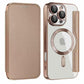 Wireless Charge Case for iPhone 16 15 14 13 Pro Max Magnetic Shockproof Flip Leather Shell Card Slot Hard PC Back Cover