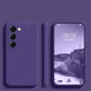 Square Liquid Silicone Matte Shockproof Phone Case For Samsung S25 S24 S23 Camera Protect Soft Cover