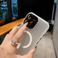 For iPhone 16ProMax 16 15 14 13 12 11 Plus Pro Max Phone Case, Matte Transparent C Pattern Magnetic Acrylic Slim, Camera Len Protector Cover Protection Hard Full Cover