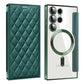 Magnetic Suction Flip Leather Case For Samsung S25 S24 S23 S22 for Magsafe Case High Leather Equipped With Lens Film Case