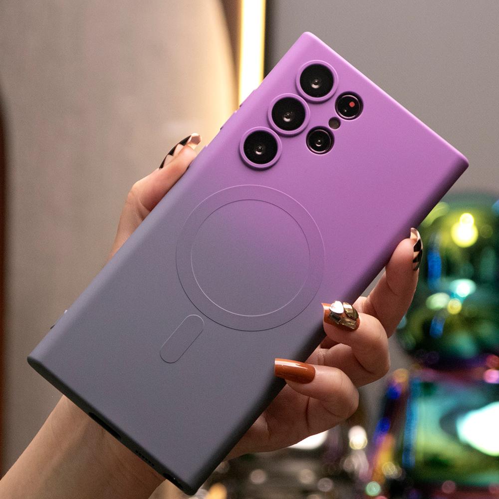 Gradient Color Magnetic Wireless Charge Matte Case For Samsung Galaxy S25 Ultra S24Ultra S24FE S24 Plus