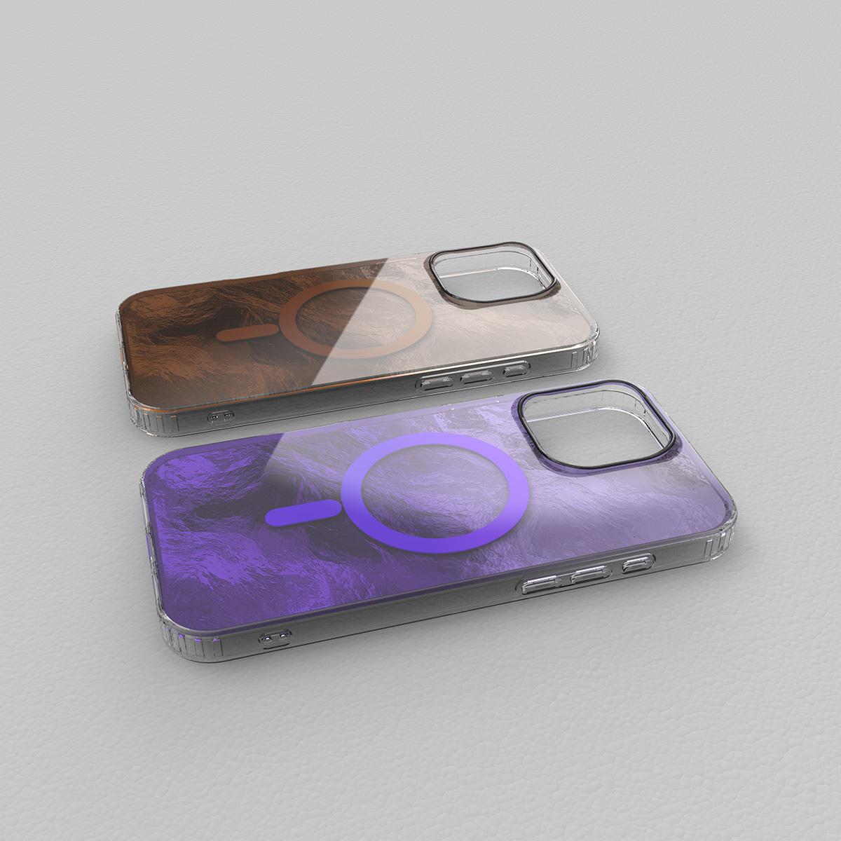 Glacier Texture Magsafe Wireless Charging Case For Samsung S25 S24 S23 S22 Ultra Plus FE Gradient Magnetic Back Cover