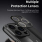 Premium PC Leather Two-tone Len Protector Shockproof Phone Case For iPhone 16ProMax 15 14 13 12 Hard Full Cover