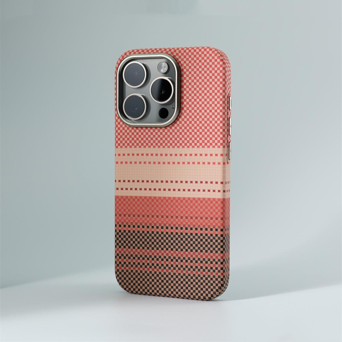 Carbon Fiber Matte Strong Magnetic Camera Hardware Shockproof Phone Case For iPhone 16ProMax 15 14 13 Support Wireless Charging Hard Full Cover