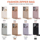 Bear Crossbody Mirror Wallet with Card Holder Phone Case for Samsung Galaxy S25 S24 S23 S22 Ultra Plus S24 FE Back Cover