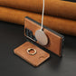 For Samsung S25 S24 S23 A16 A15 A36 A35 A56 A55 A53 Leather Phone Case with Strong Magnetic Wallet Ring Stand, Anti-Fall Card Bag Kickstand for Magsafe Shockproof Business Hard Full Cover
