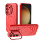 Matte Ripple Pattern Magnetic Phone Case with Camera Kickstand For Samsung S25Ultra S25Plus S25 Skin Feel Shockproof Soft Full Cover