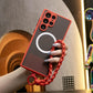Luxury Matte Clear Support Magnetic With Woven Wristband For Samsung S25 S24 S23 S22 S21 Note20 A16 A15 A25 A35 A55