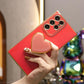 Love Heart Kickstand Pop Stand Plating Soft Phone Case For Samsung S25Ultra S25 S24Ultra S24FE S24 S23 S22 A15 A16 A25 A35 A53 A54 A55