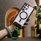 Transparent Magnetic Shockproof Hard Phone Case With Hand Woven Wristband For Samsung S25Ultra S25Plus S25 S24Ultra S24FE S24 S23FE S23 S22 Silicone Candy Color Edges Clear Acrylic Cover