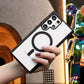 Transparent Magnetic Shockproof Hard Phone Case For Samsung Galaxy S25 S25Plus S25Ultra S24 S24FE S24Plus S24Ultra Silicone Candy Color Edges Clear Acrylic Cover