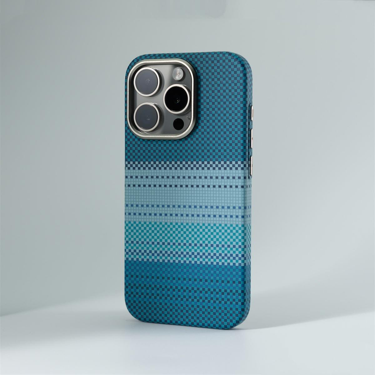 Carbon Fiber Matte Strong Magnetic Camera Hardware Shockproof Phone Case For iPhone 16ProMax 15 14 13 Support Wireless Charging Hard Full Cover